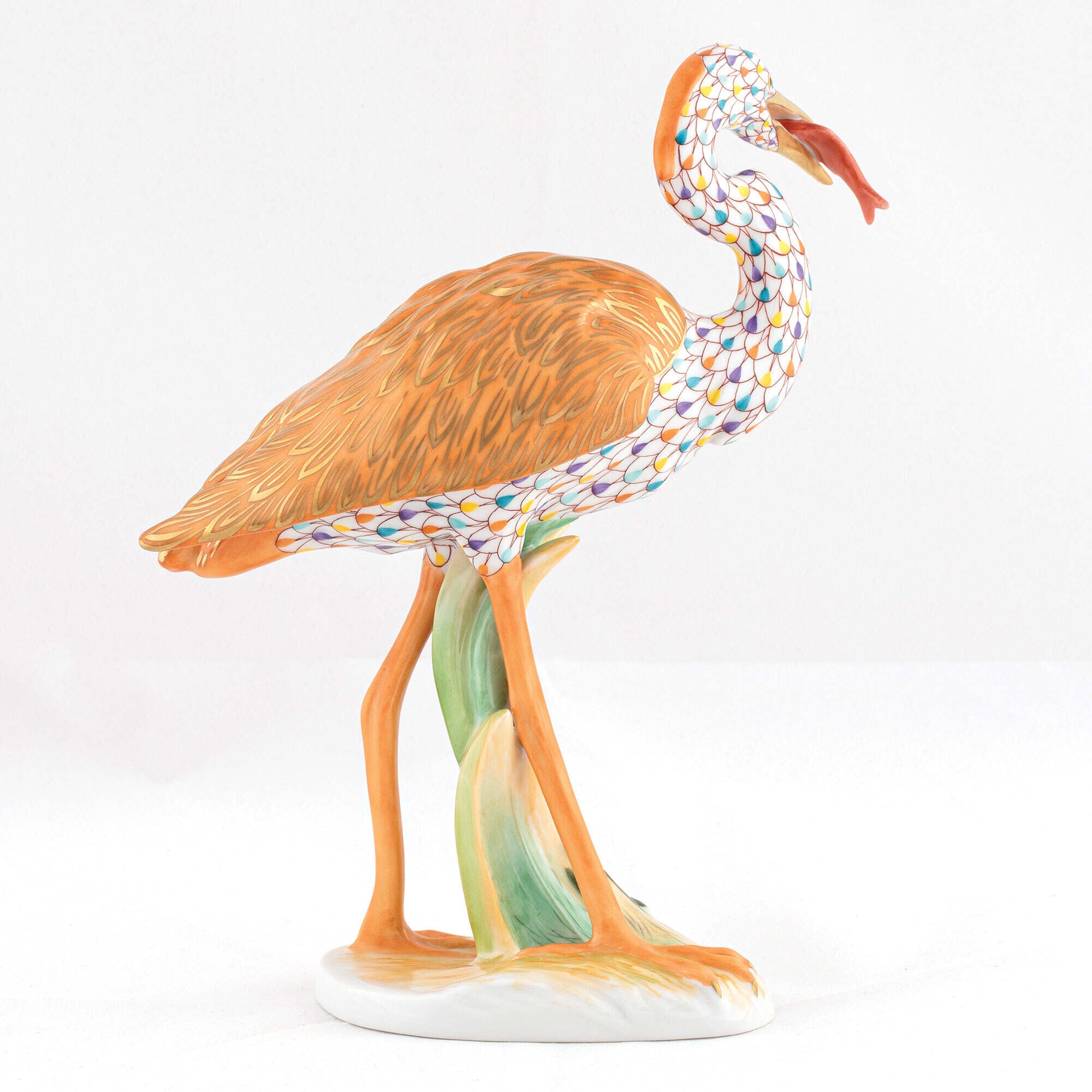 Herend Heron with Fish Figurine β additional view