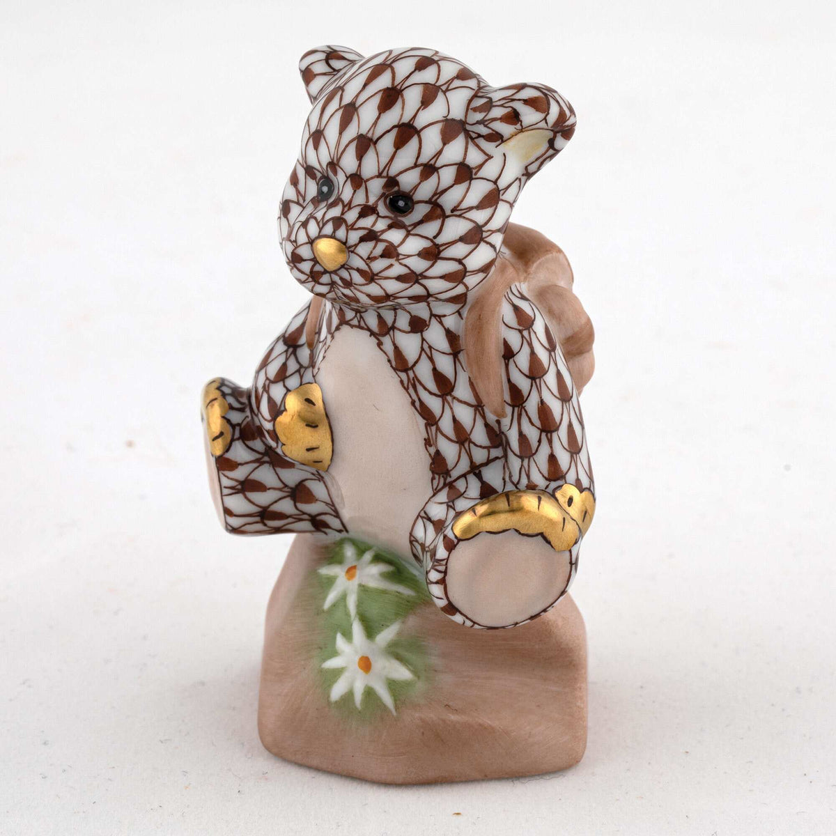 Herend Hiking Bear Figurine – Chocolate, alternate view