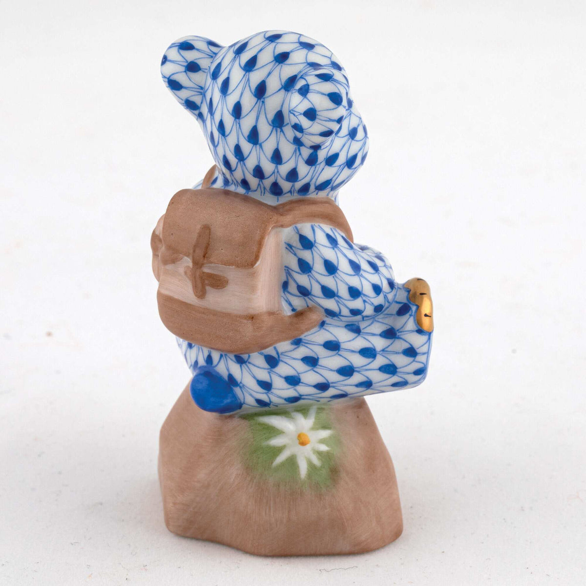 Herend Hiking Bear Figurine – Sapphire, alternate view