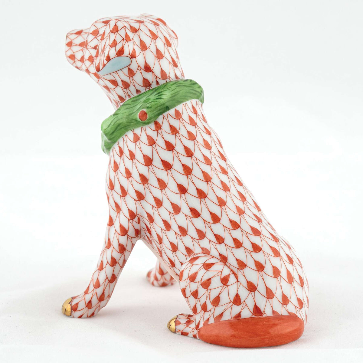 Herend Holiday Dog Figurine – Rust, alternate view