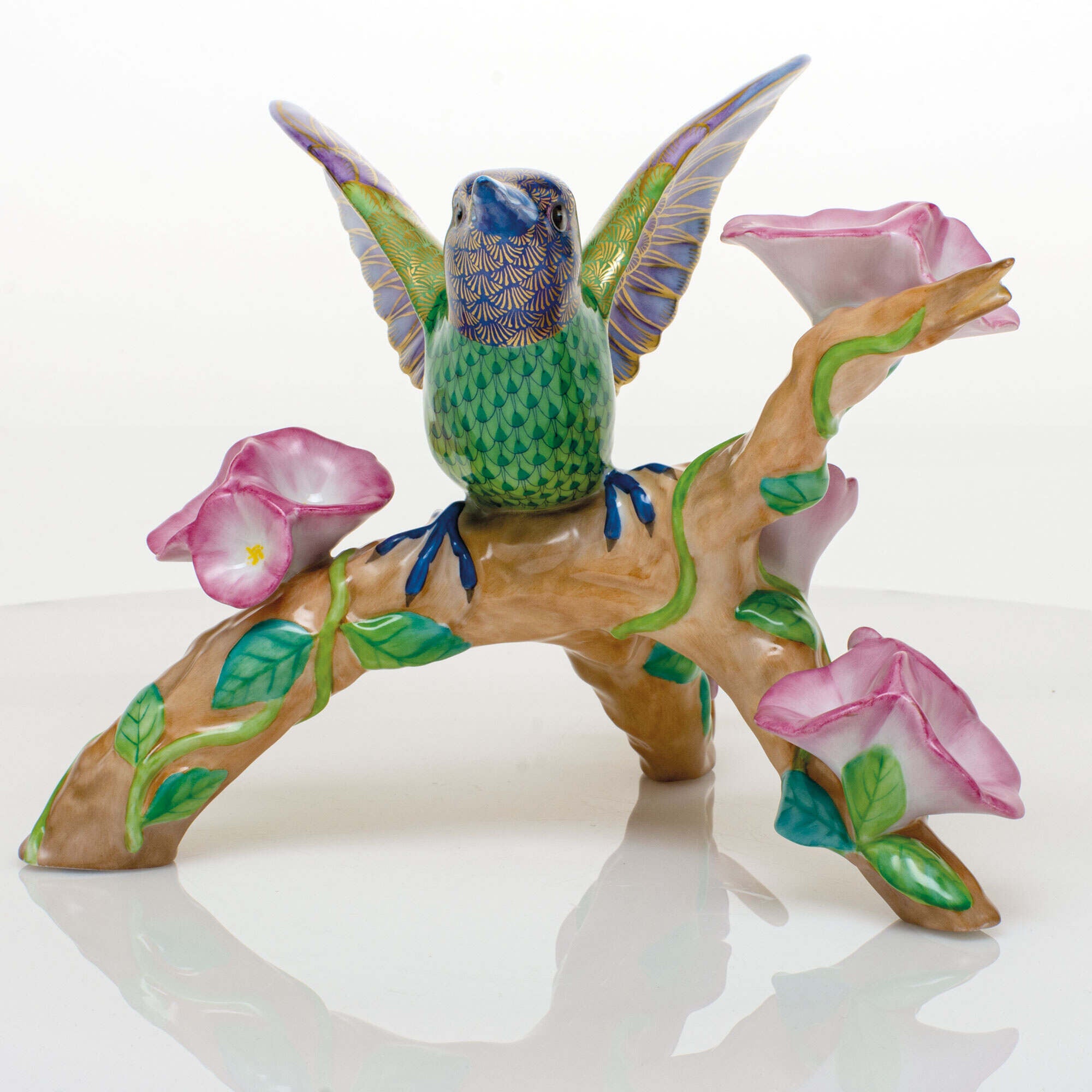 Herend Hummingbird on Flowered Branch Figurine โ additional view