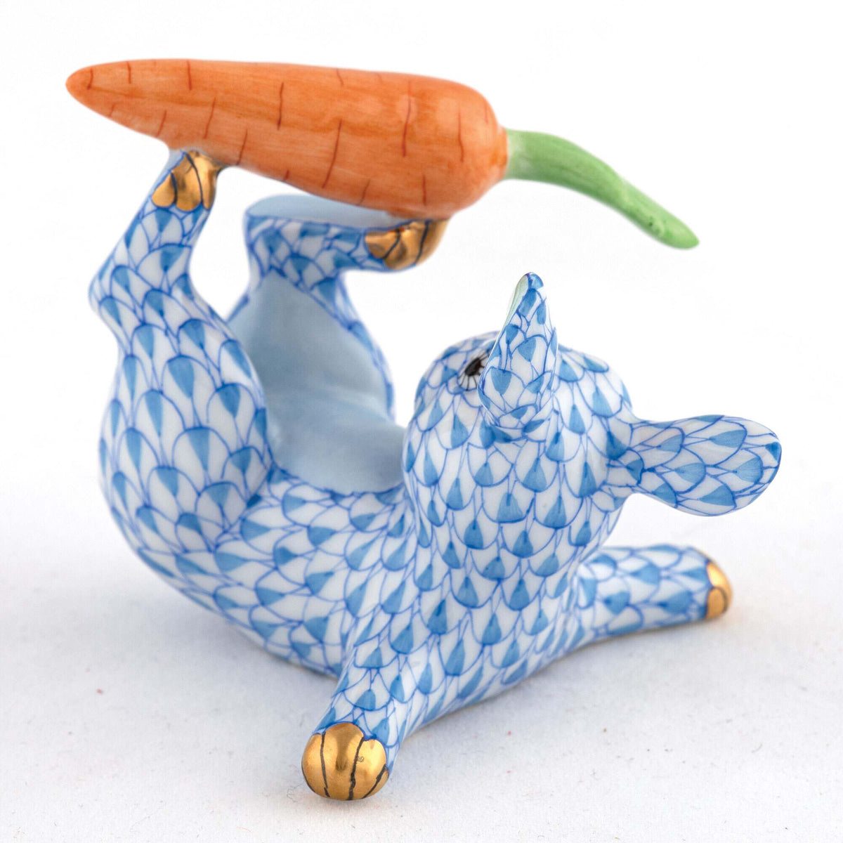 Herend Juggler Bunny Figurine – Blue, alternate view