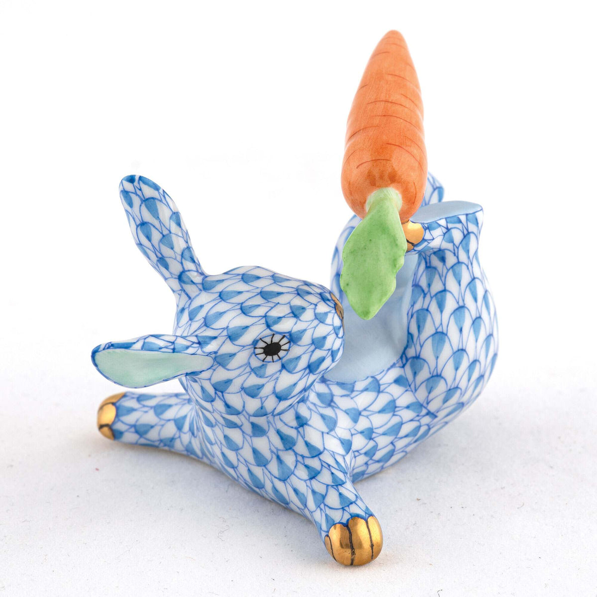 Herend Juggler Bunny Figurine – Blue, alternate view