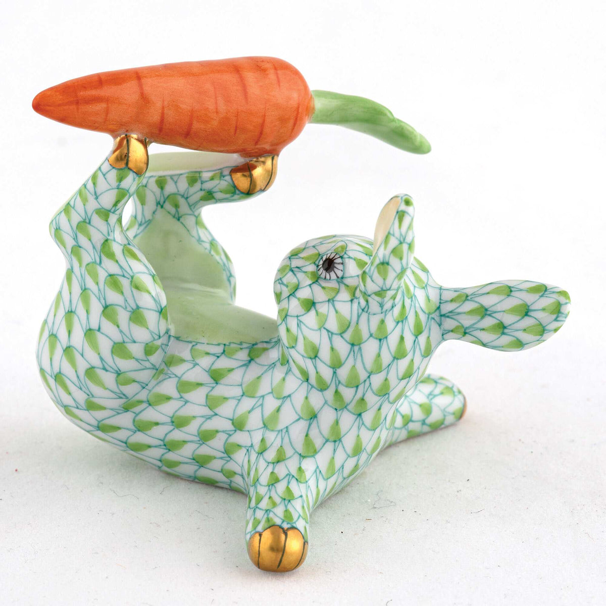 Herend Juggler Bunny Figurine – Key Lime, alternate view