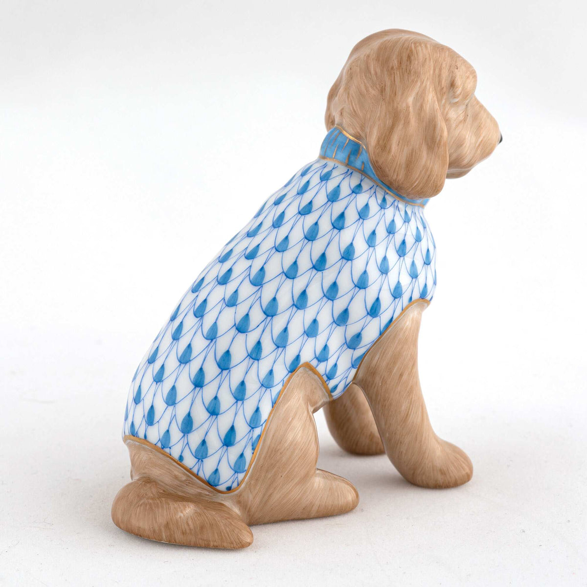 Herend Labradoodle Figurine – Blue, alternate view