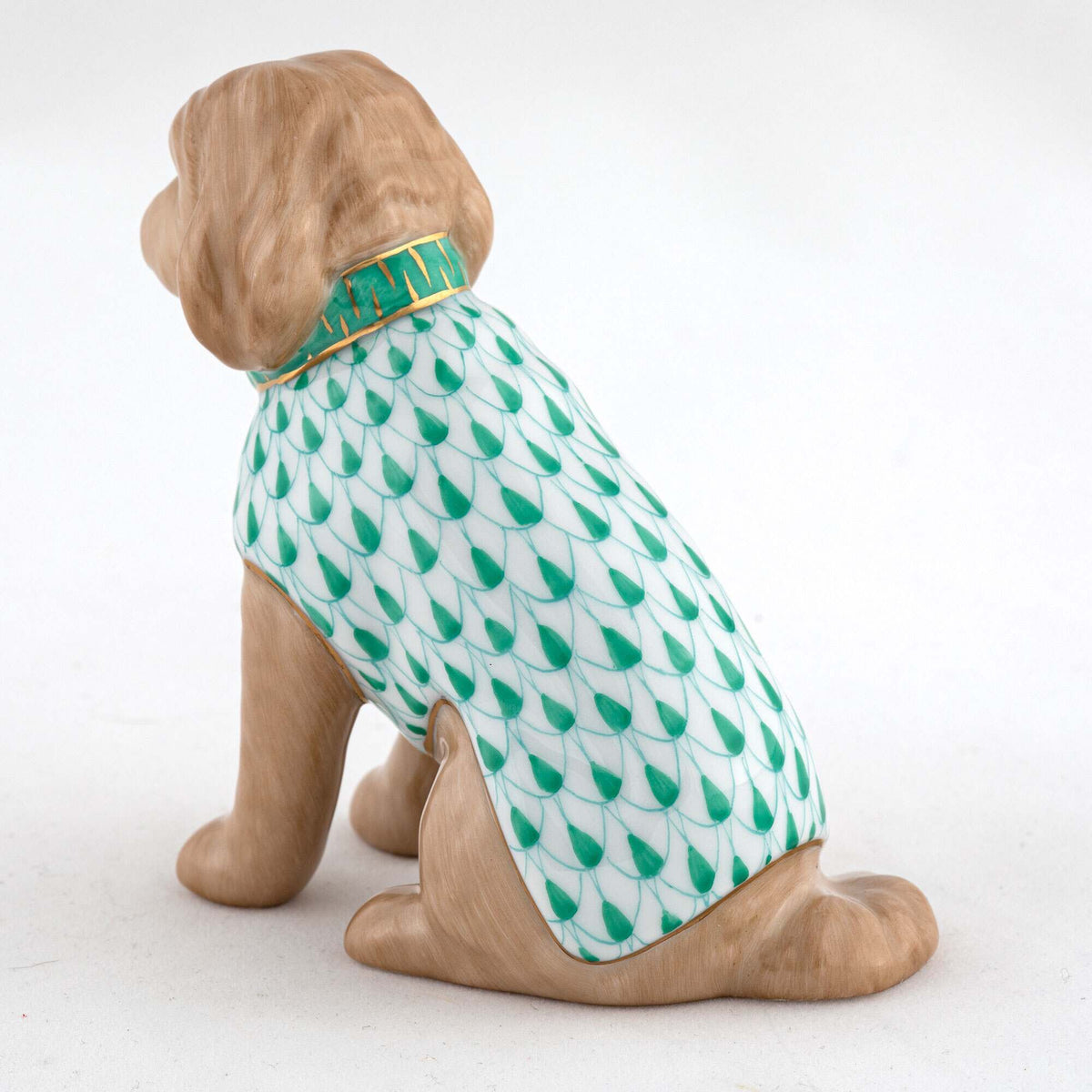 Herend Labradoodle Figurine – Green, alternate view