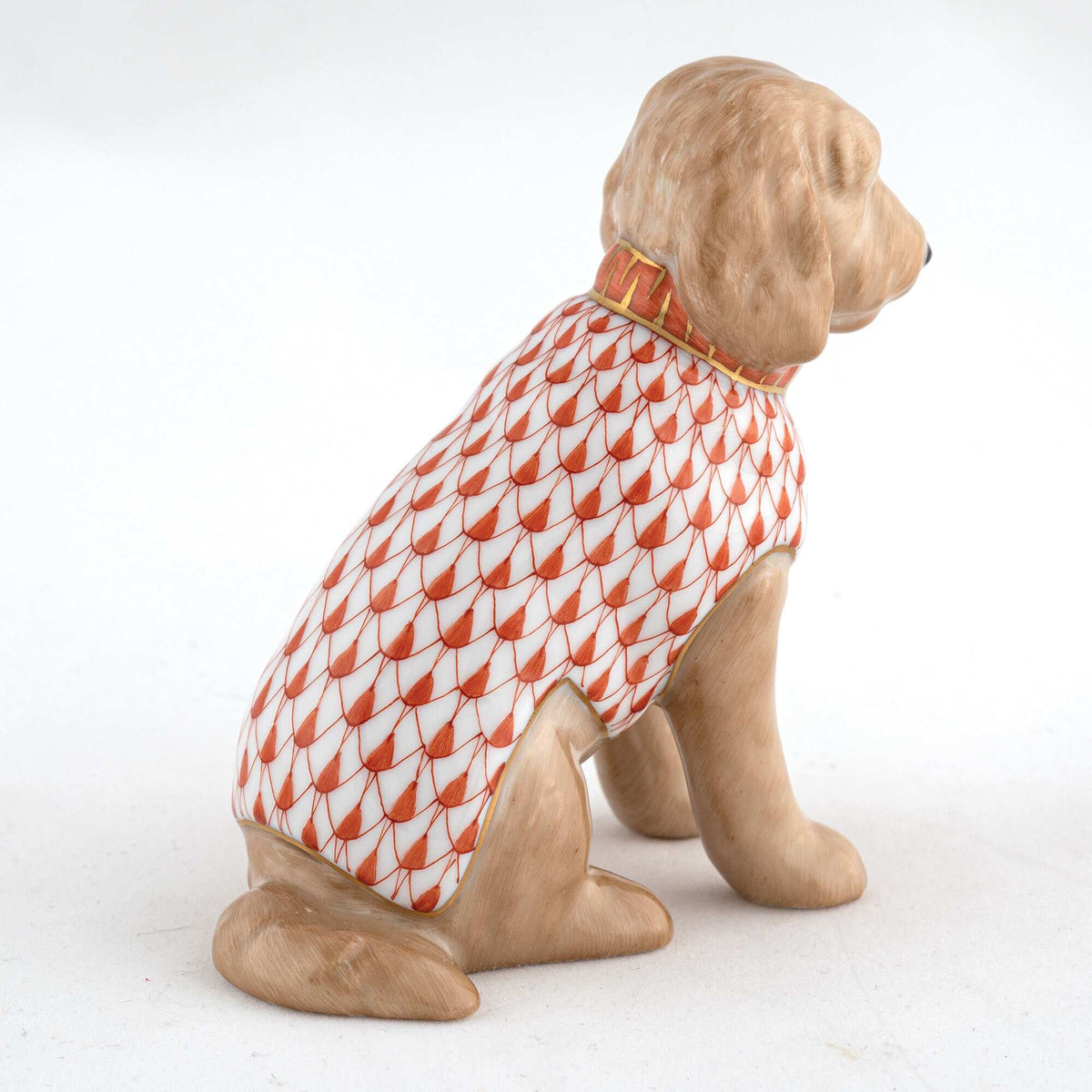 Herend Labradoodle Figurine – Rust, alternate view