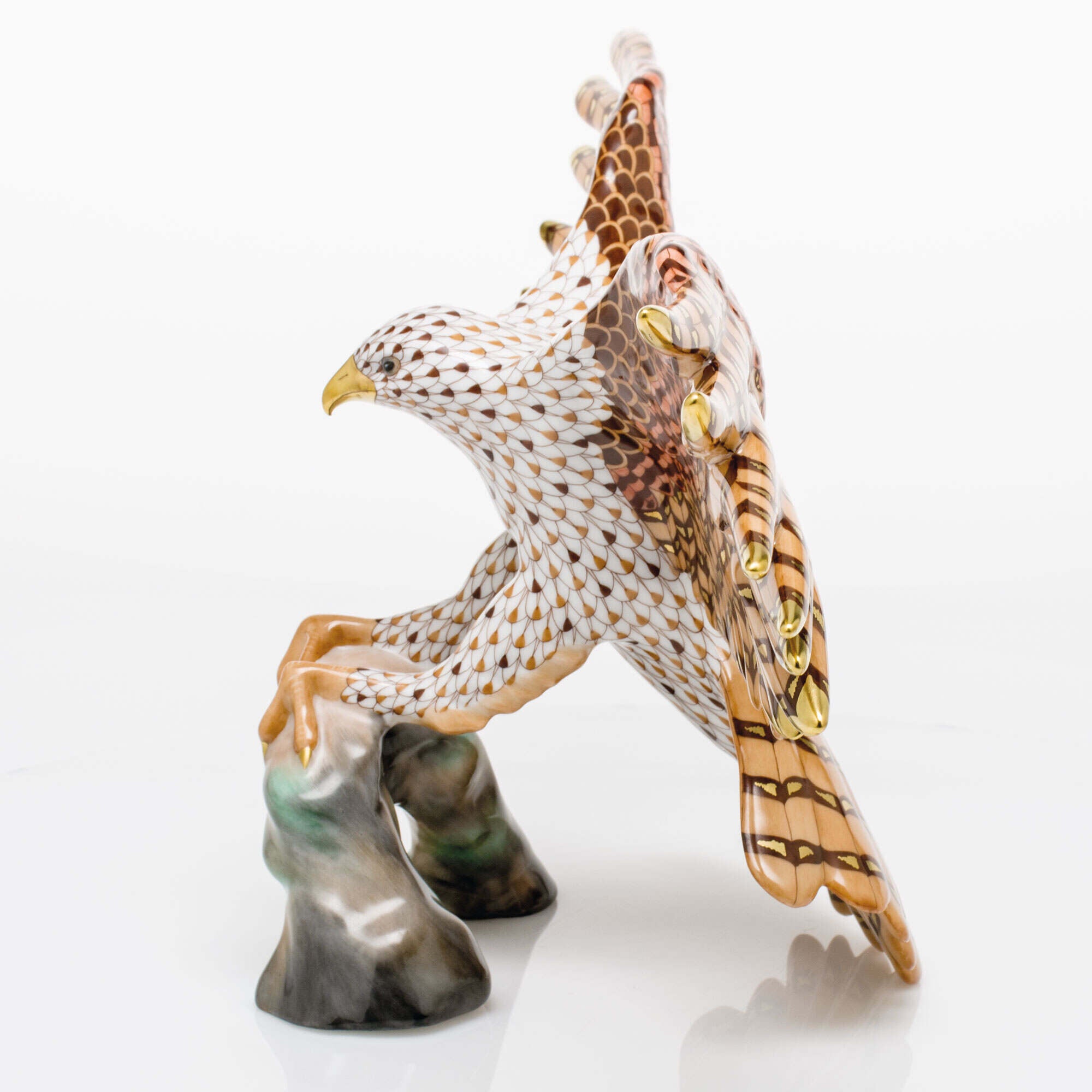 Herend Landing Hawk Figurine β additional view