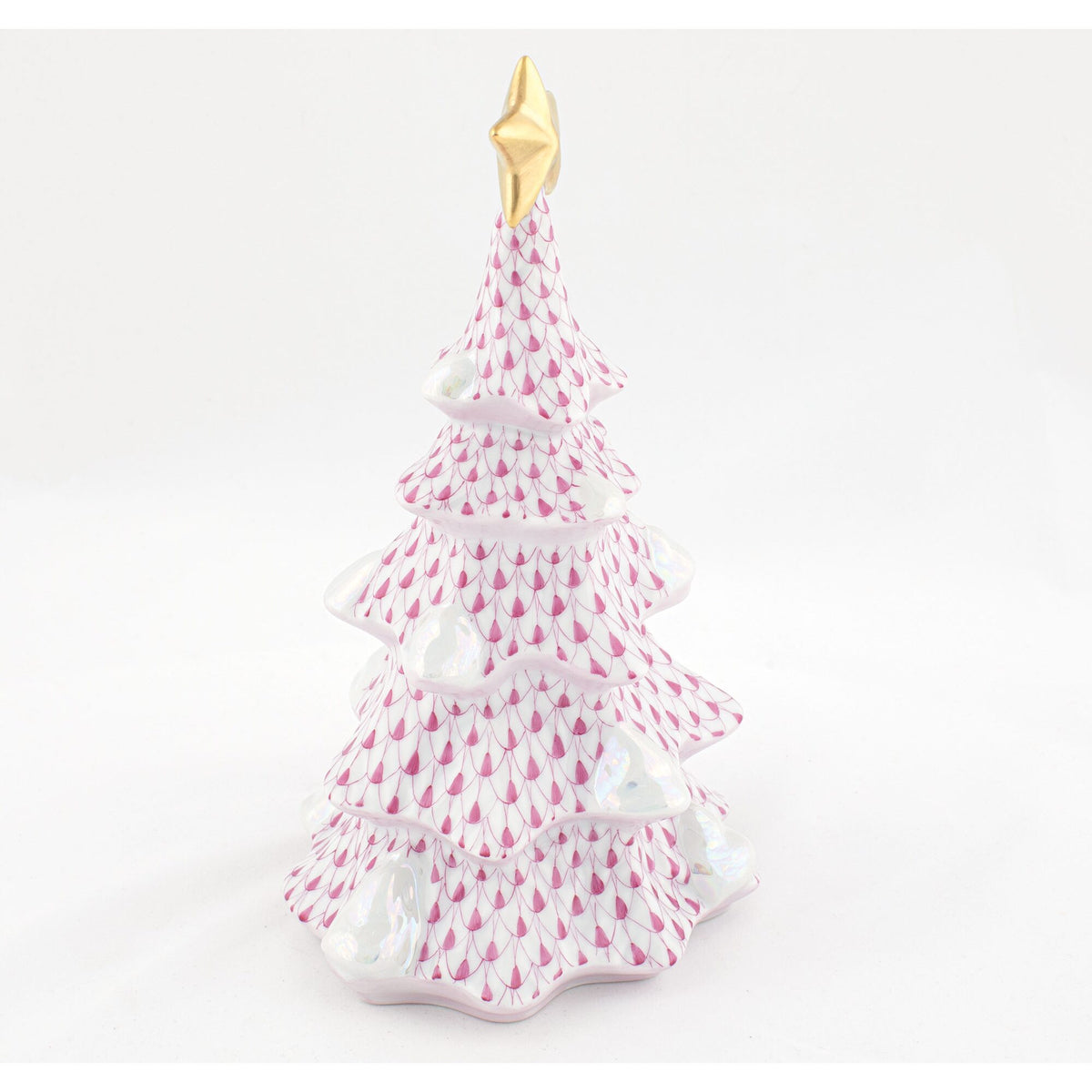 Herend Large Christmas Tree Figurine – Raspberry, alternate view