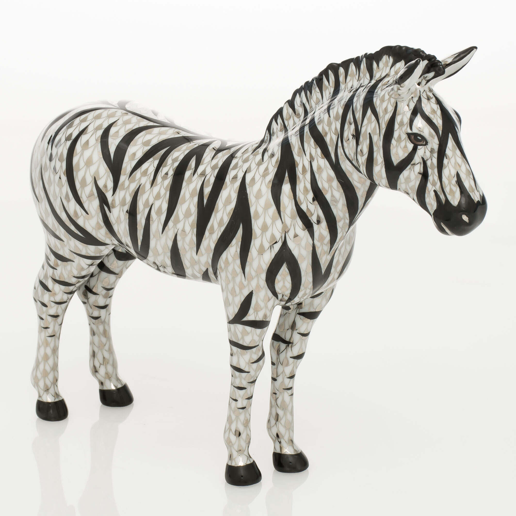 Herend Large Zebra Figurine β additional view