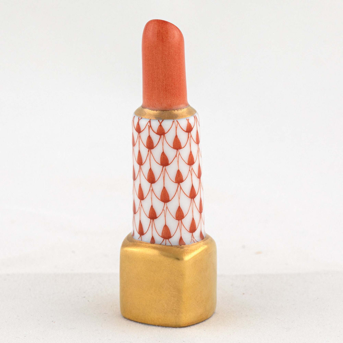 Herend Lipstick Figurine – Rust, alternate view