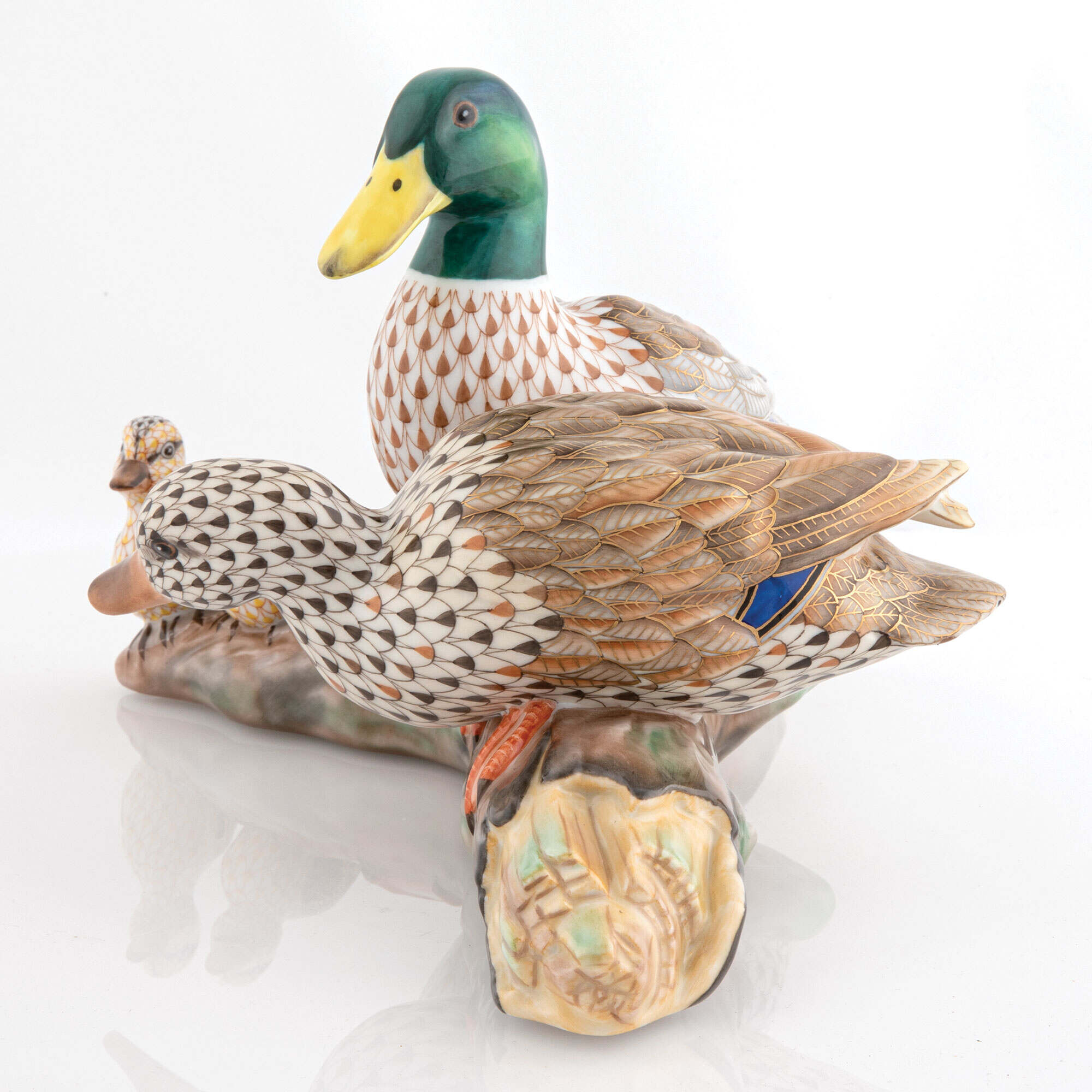 Herend Mallard Duck Family Figurine β additional view