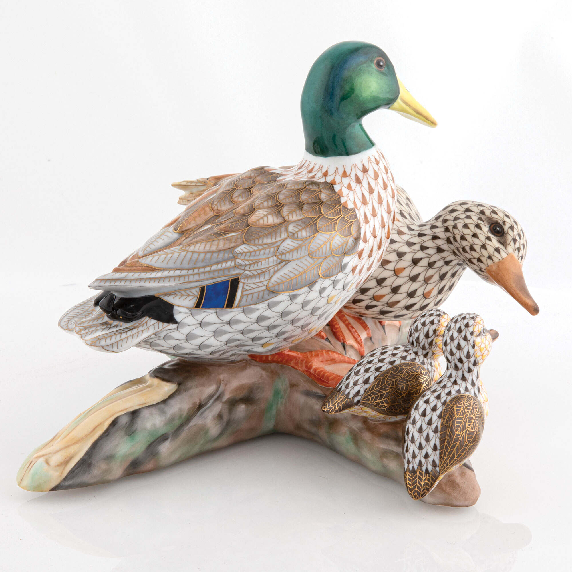 Herend Mallard Duck Family Figurine β additional view
