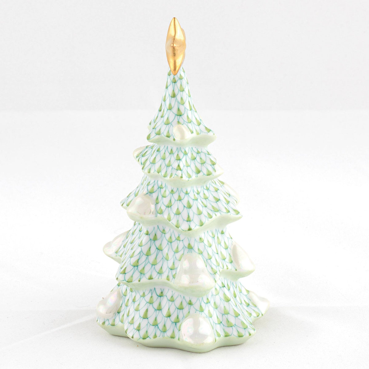 Herend Medium Christmas Tree Figurine – Key Lime, alternate view
