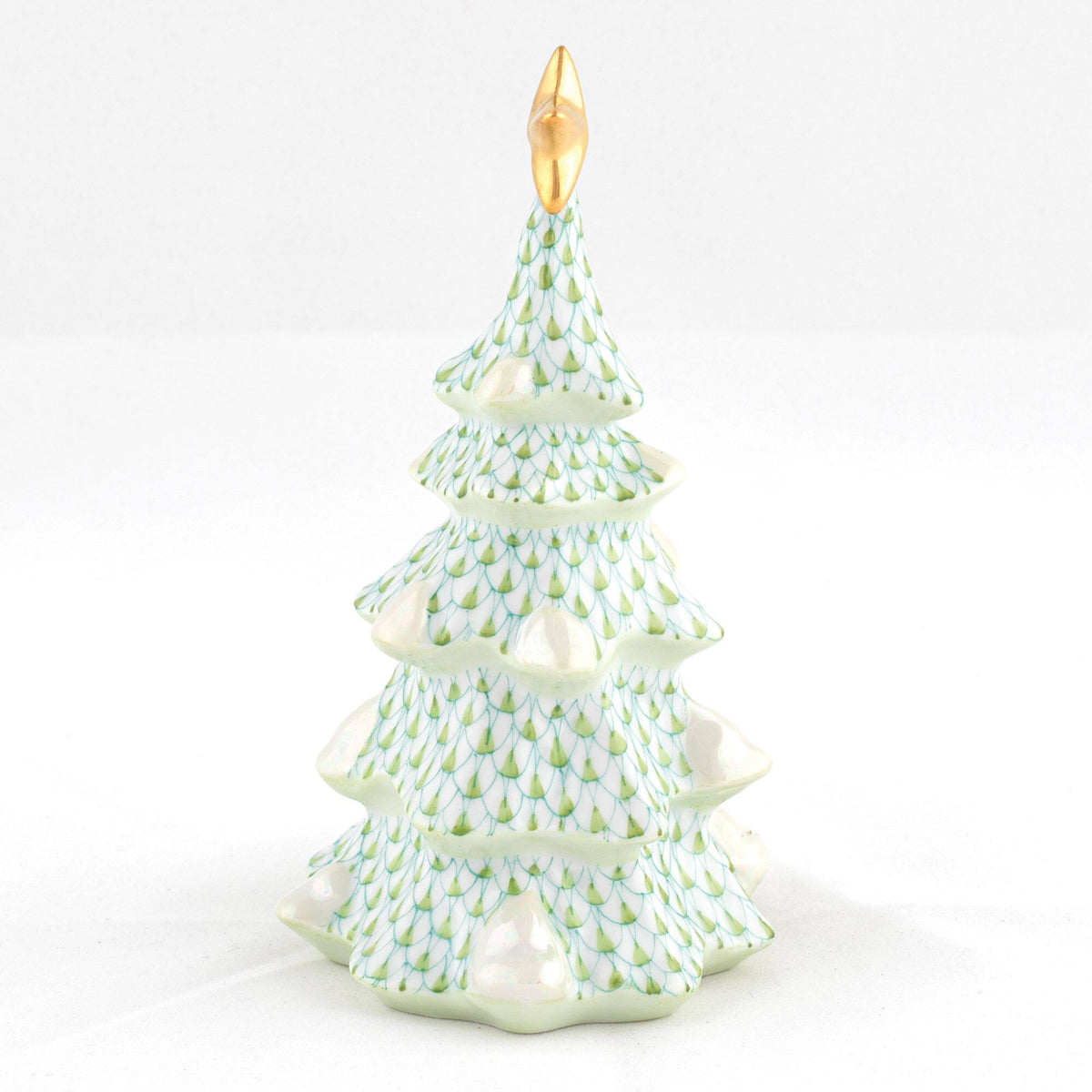 Herend Medium Christmas Tree Figurine – Key Lime, alternate view