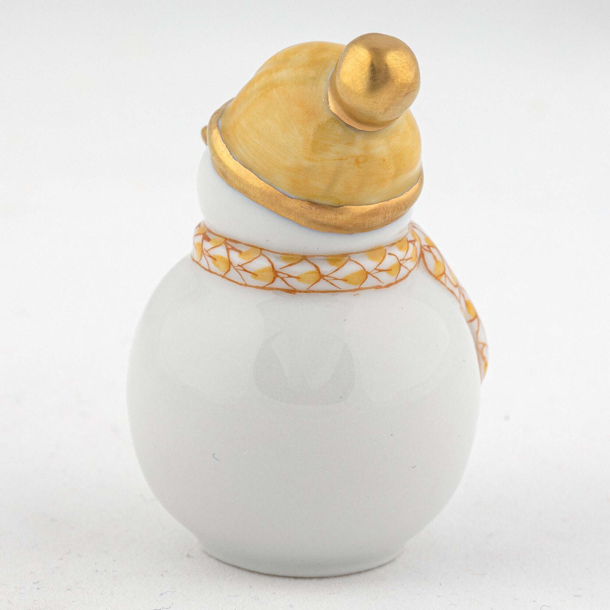 Herend Mini Snowman Figurine – Butterscotch, alternate view