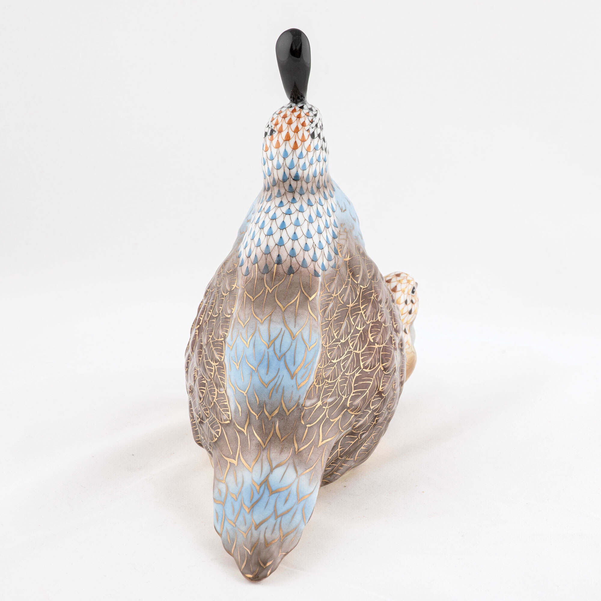 Herend Mother and Baby Quail Figurine โ additional view