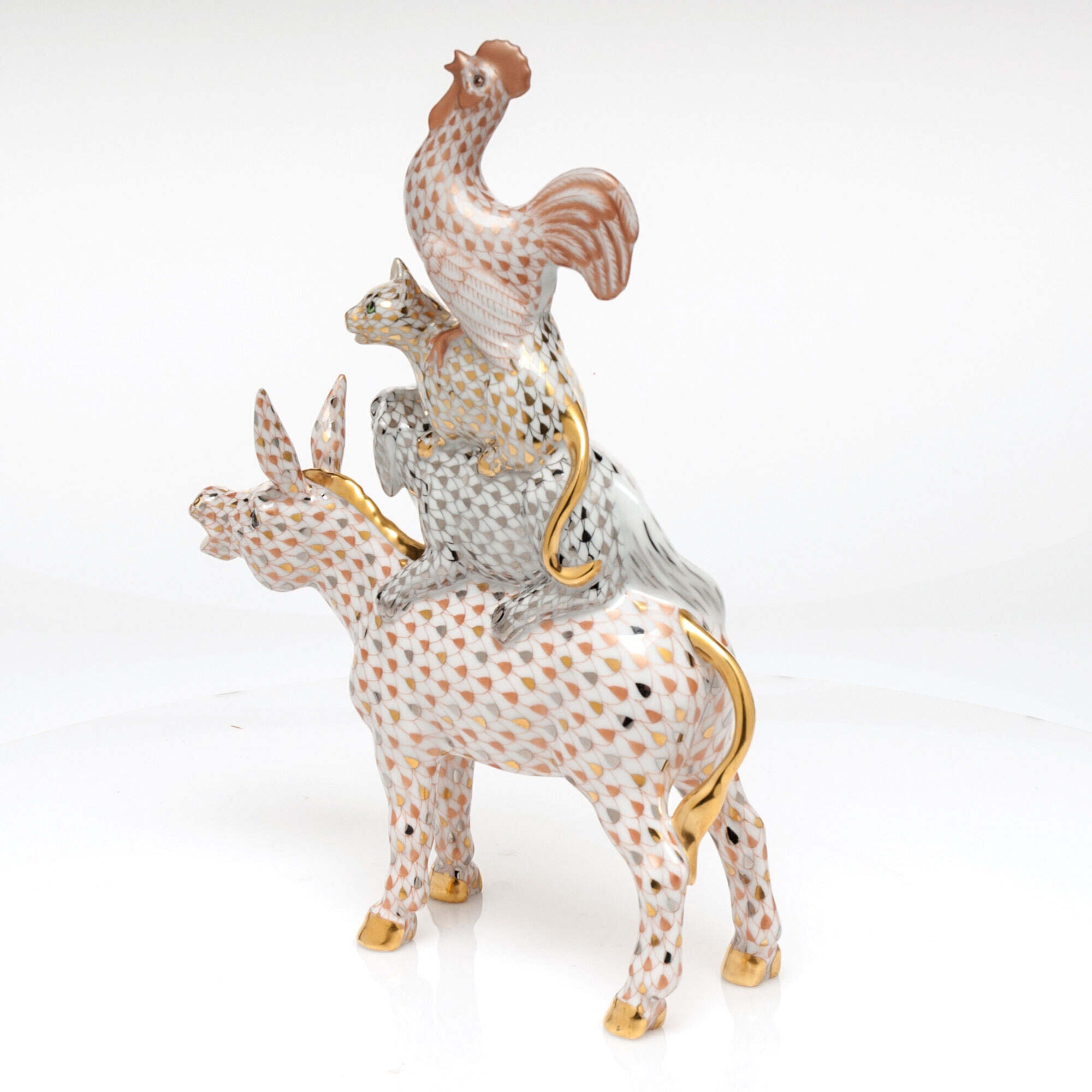 Herend Musicians of Bremen Figurine β additional view