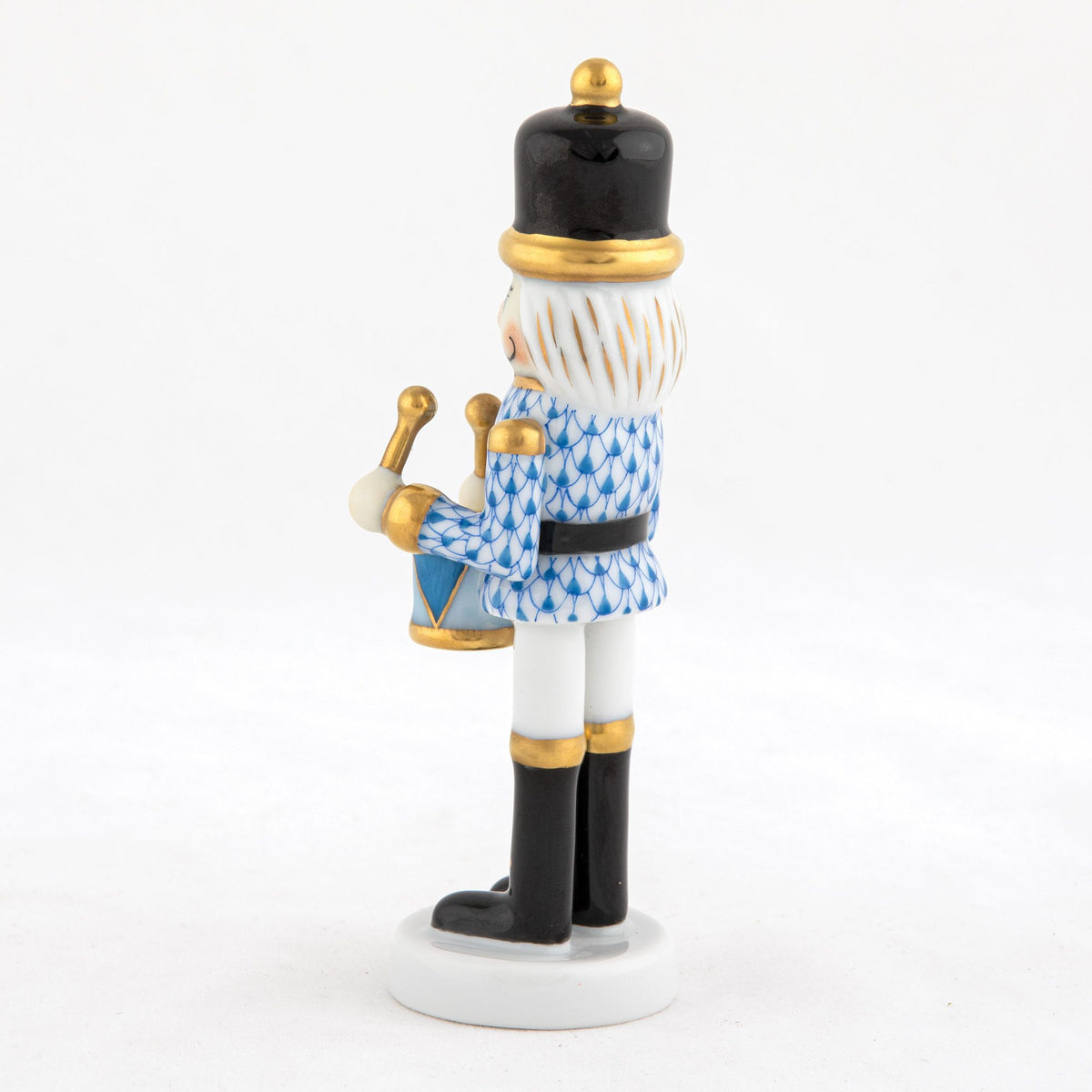 Herend Nutcracker Drummer Figurine – Blue, alternate view