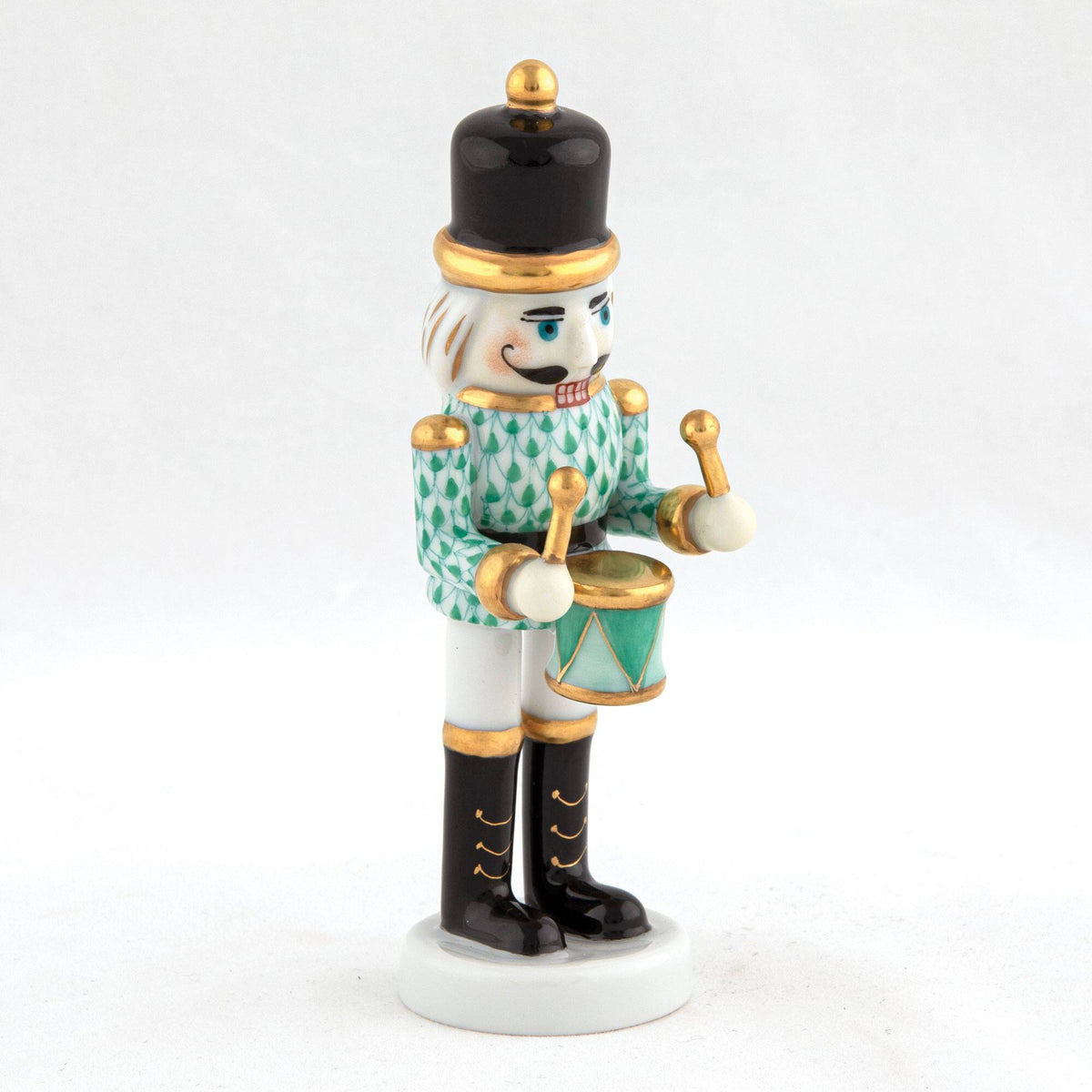 Herend Nutcracker Drummer Figurine – Green, alternate view