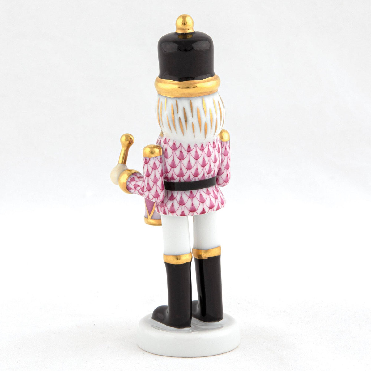Herend Nutcracker Drummer Figurine – Raspberry, alternate view