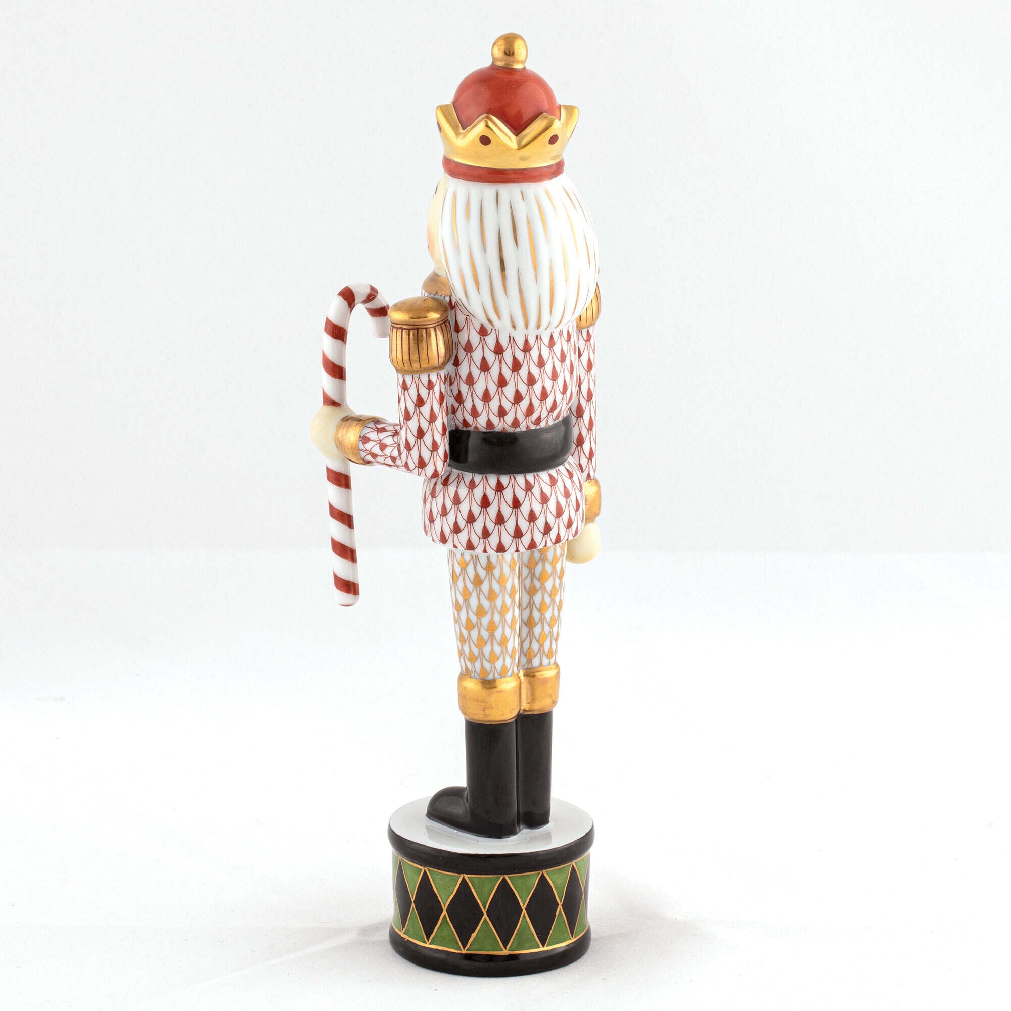 Herend Nutcracker with Candy Cane Figurine โ additional view
