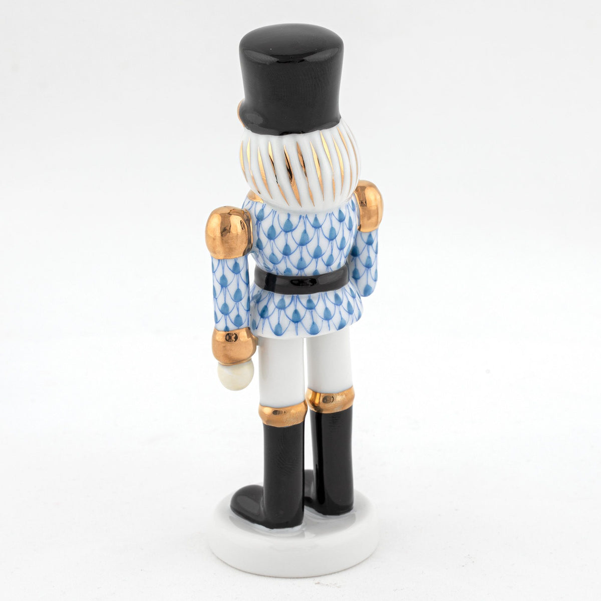 Herend Nutcracker with Christmas Tree Figurine – Blue, alternate view