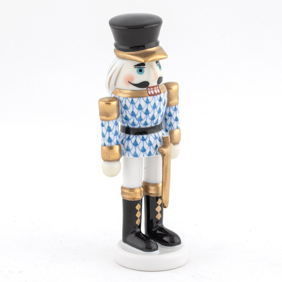 Herend Nutcracker with Sword Figurine – Blue, alternate view