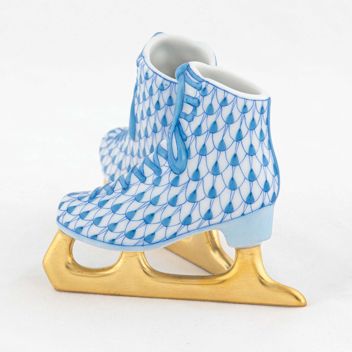 Herend Pair of Ice Skates Figurine – Blue, alternate view