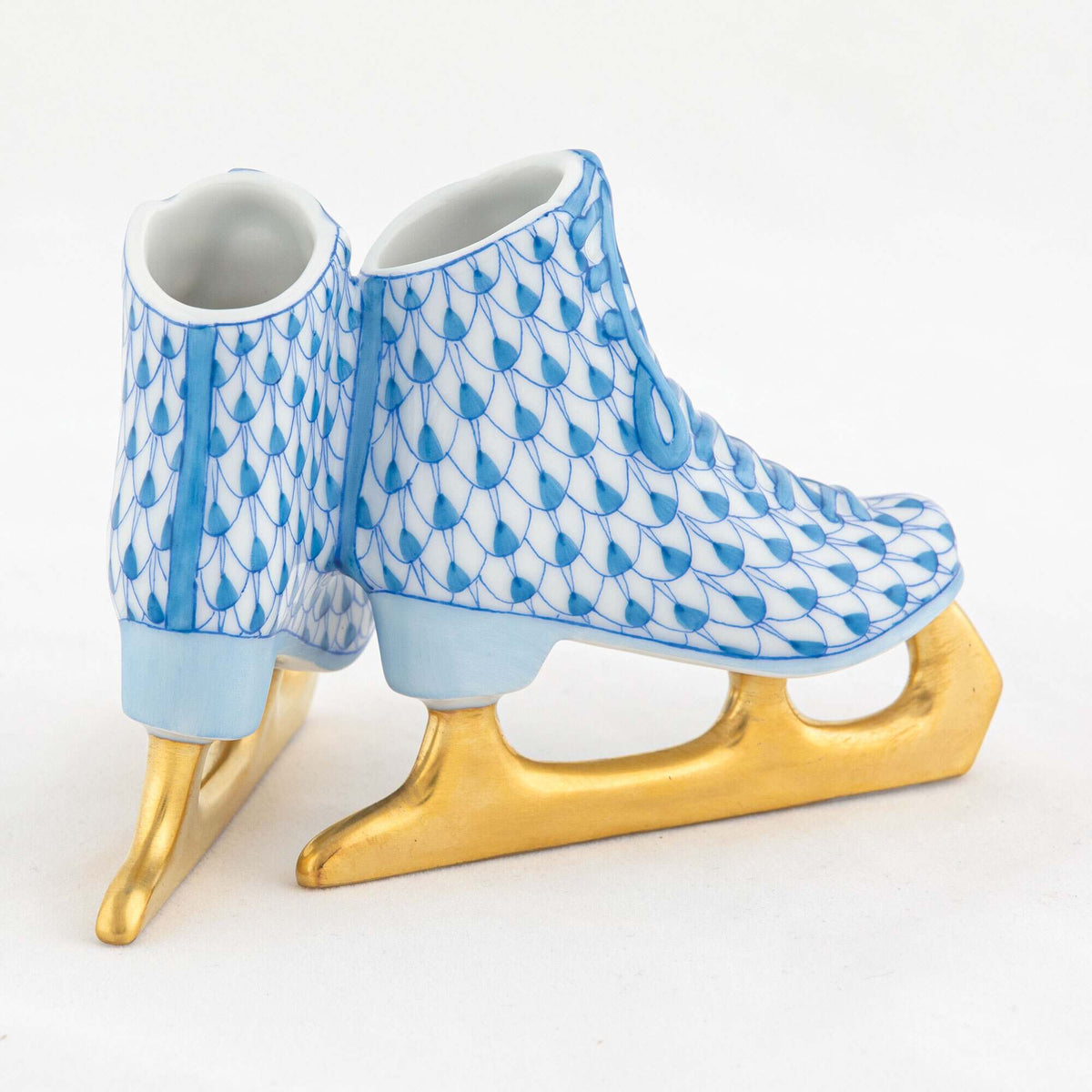 Herend Pair of Ice Skates Figurine – Blue, alternate view