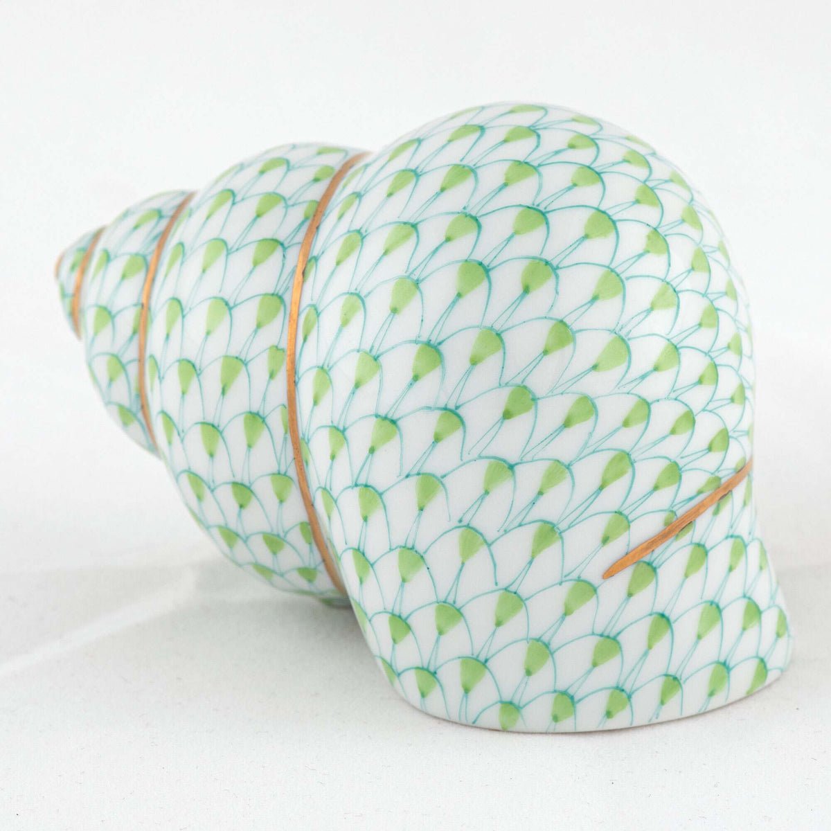 Herend Periwinkle Shell Figurine – Key Lime, alternate view
