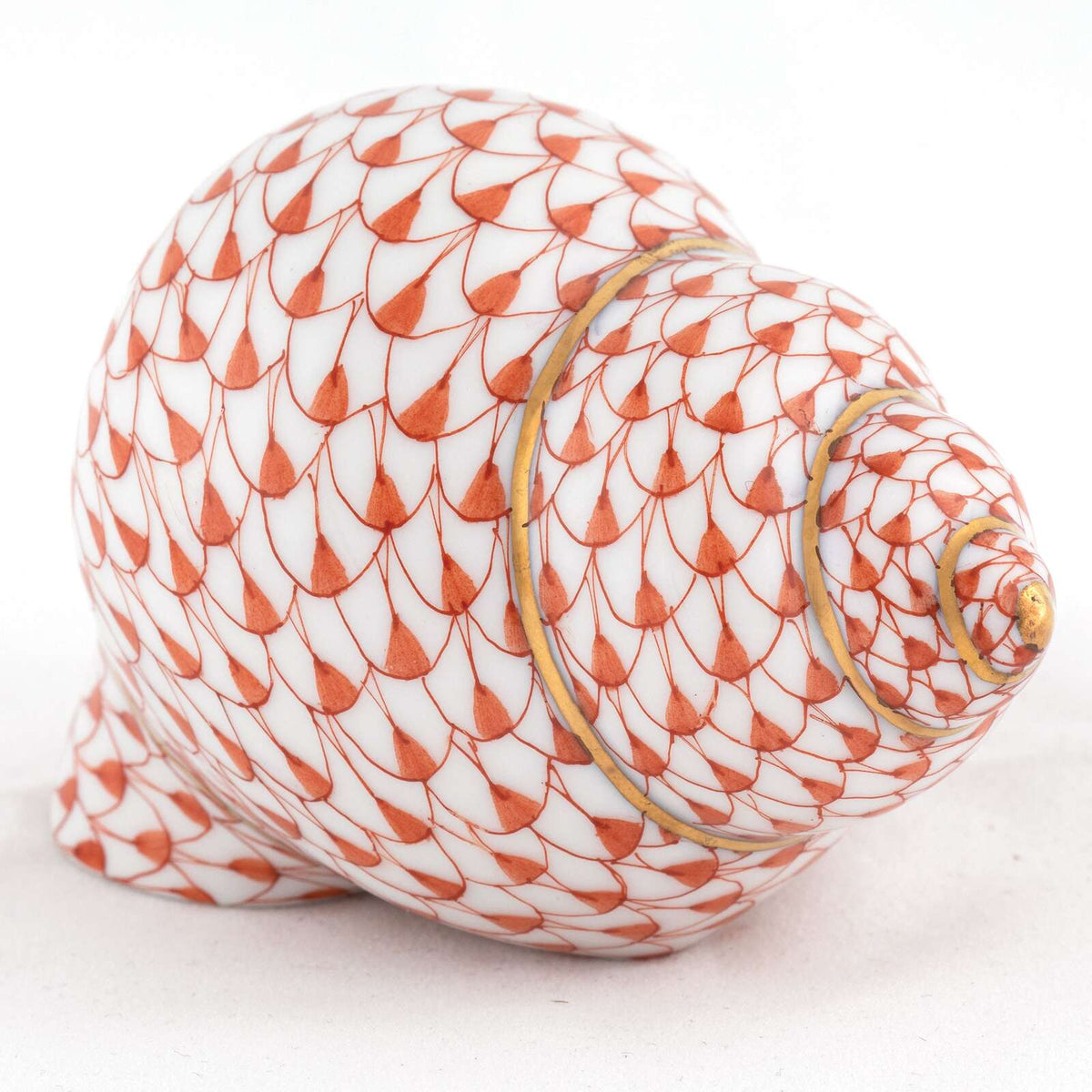 Herend Periwinkle Shell Figurine – Rust, alternate view