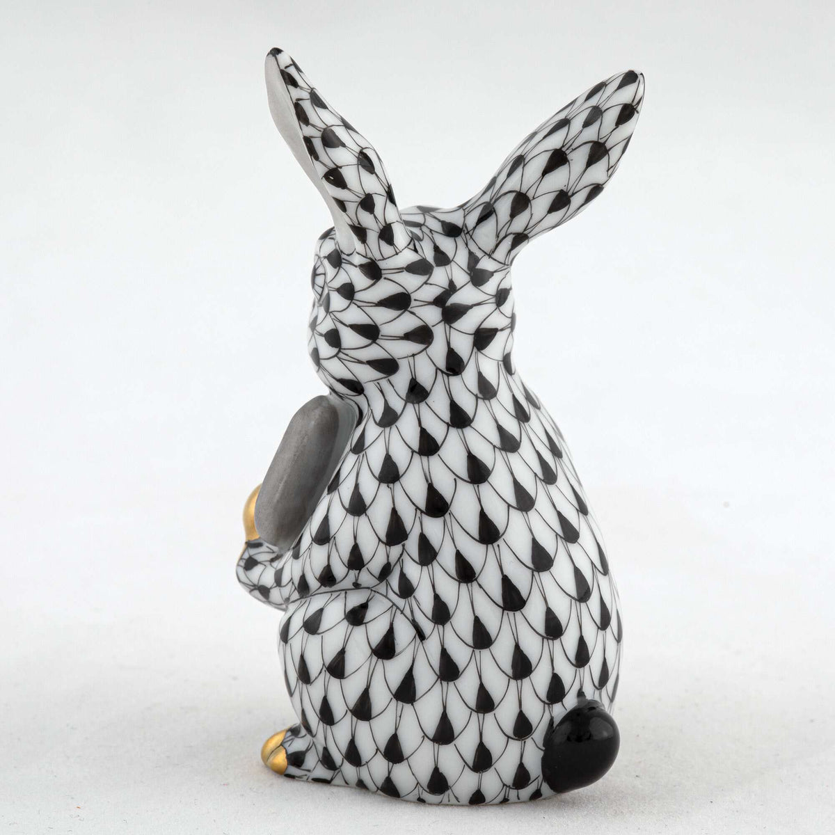 Herend Pickleball Bunny Figurine – Black, alternate view