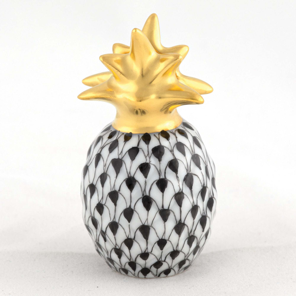 Herend Pineapple Place Card Holder – Black, alternate view