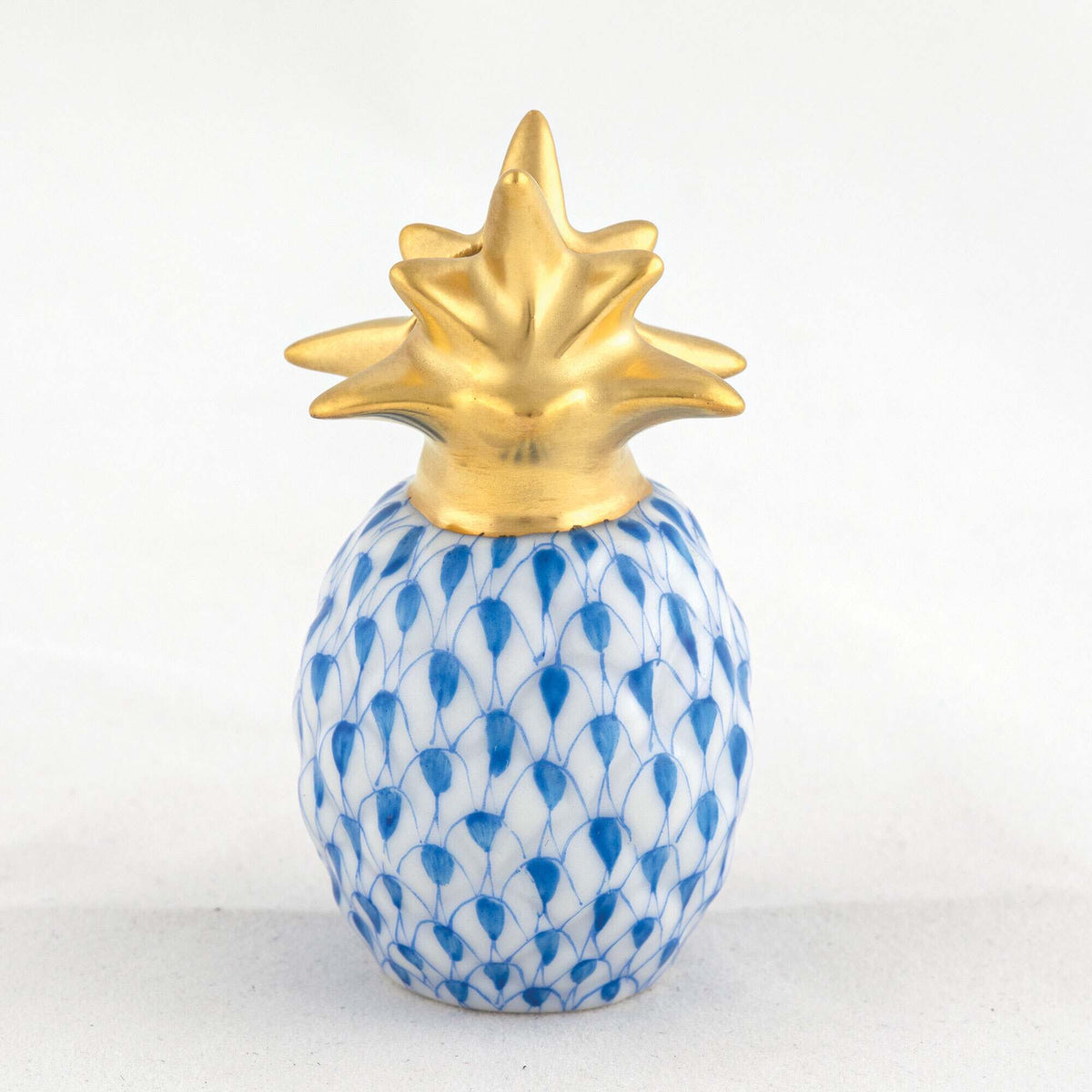 Herend Pineapple Place Card Holder – Blue, alternate view