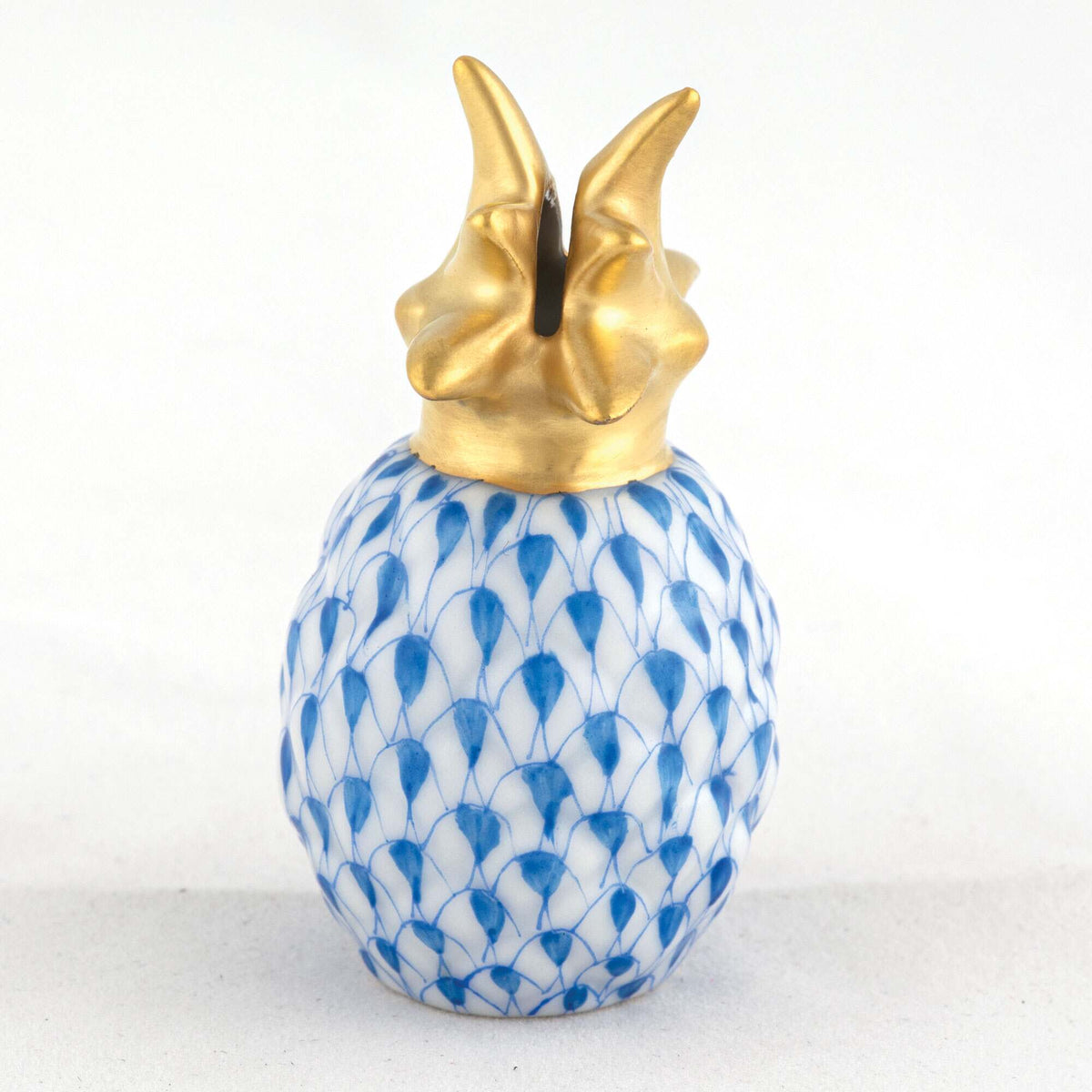Herend Pineapple Place Card Holder – Blue, alternate view