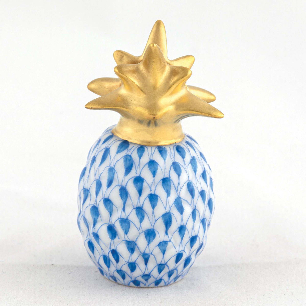 Herend Pineapple Place Card Holder – Blue, alternate view