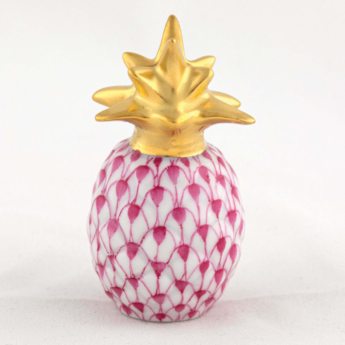 Herend Pineapple Place Card Holder – Raspberry, alternate view