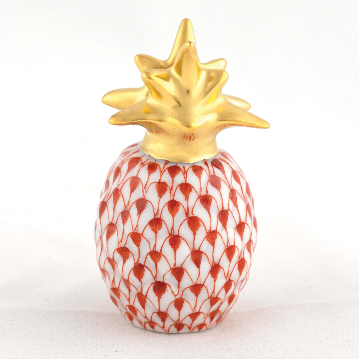 Herend Pineapple Place Card Holder – Rust, alternate view