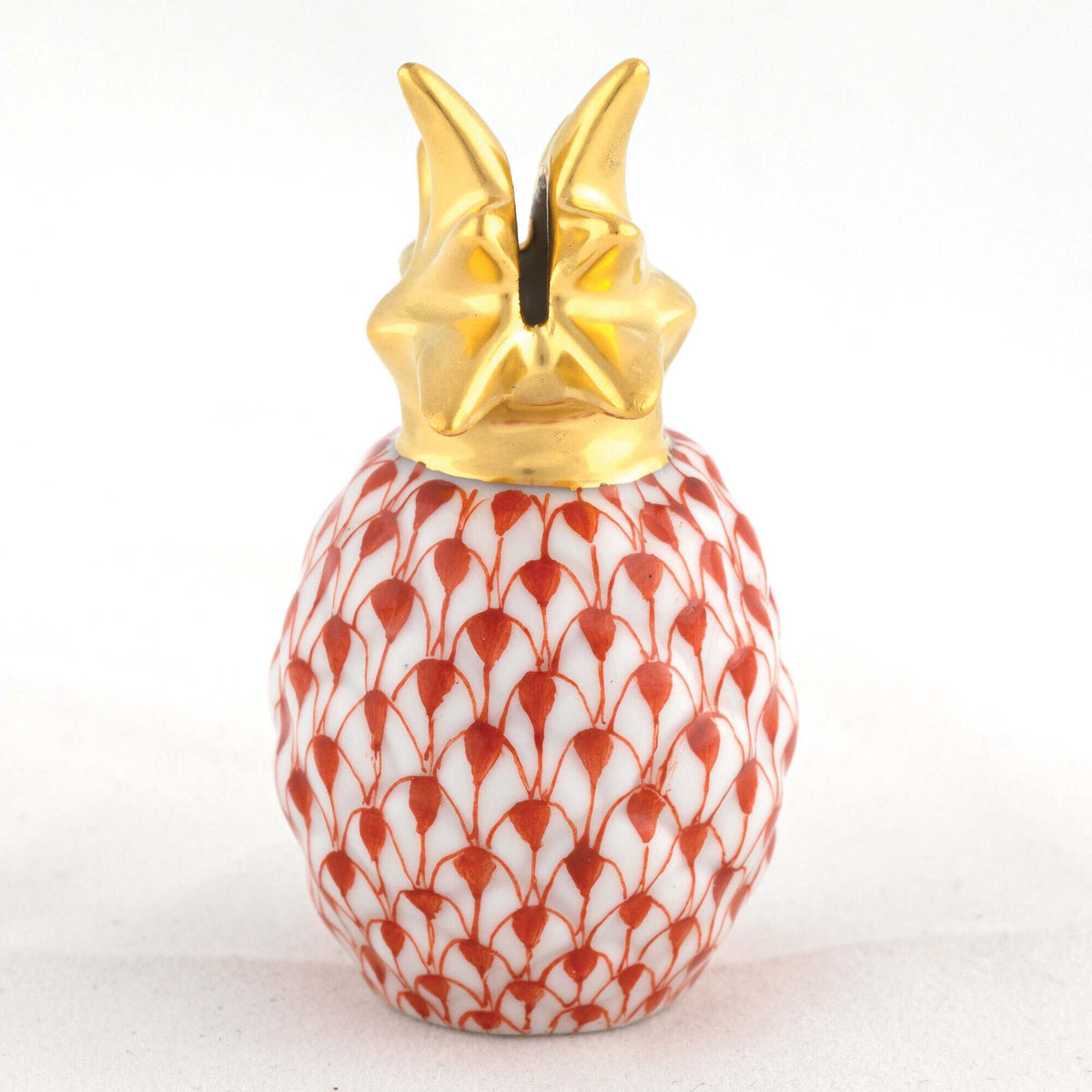 Herend Pineapple Place Card Holder – Rust, alternate view