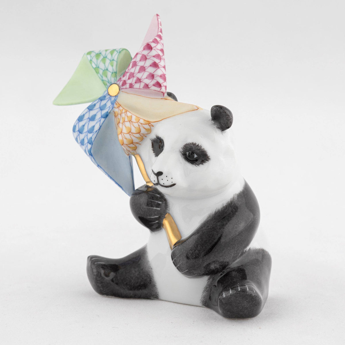 Herend Pinwheel Panda Figurine, alternate view