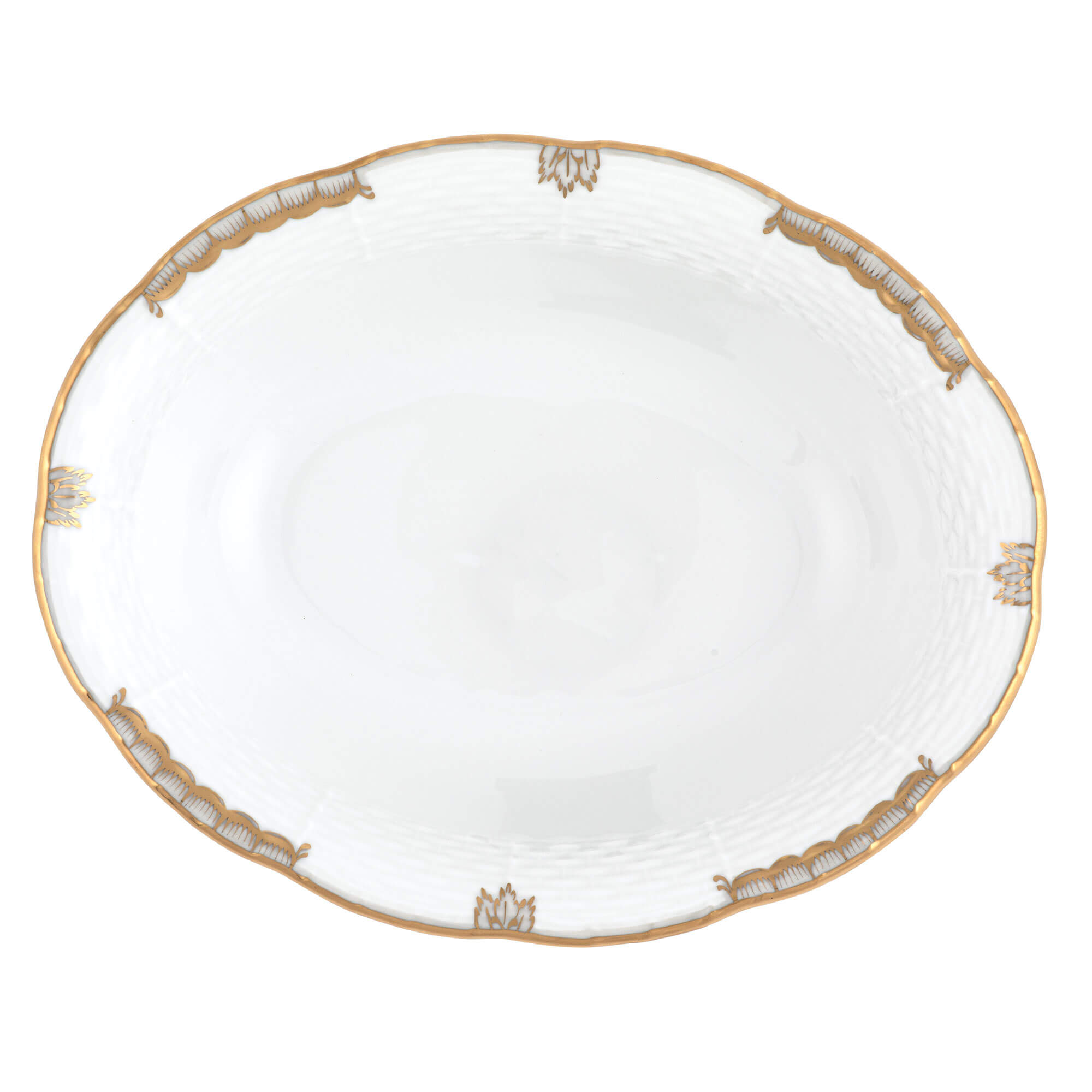 Herend Princess Victoria Oval Vegetable Dish in Gray - Hand-painted Hungarian porcelain by Herend. Paris Tableware.