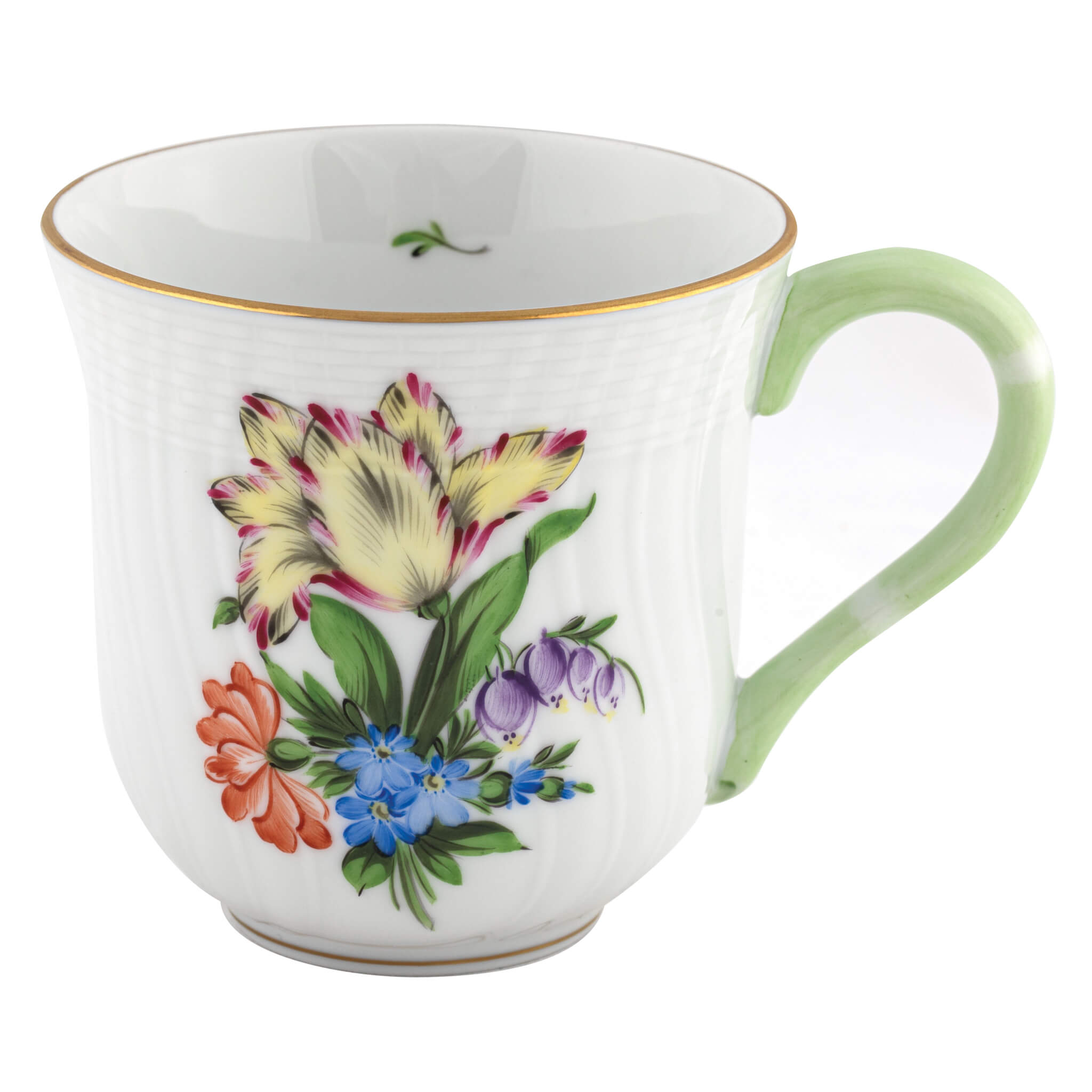 Herend Printemps Mug Motif 05 in Multicolor - Hand-painted Hungarian porcelain by Herend. Paris Tableware.