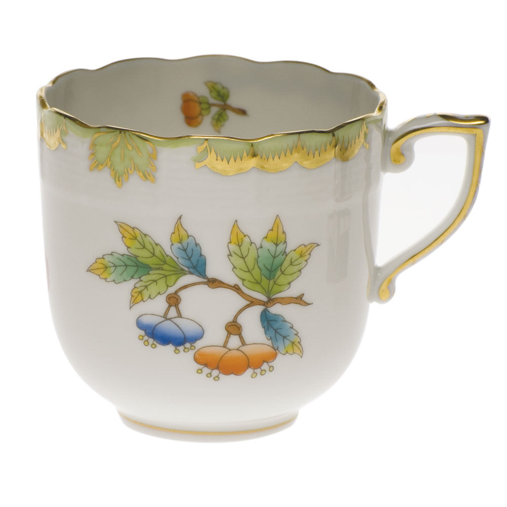 Hand-painted Herend Queen Victoria Mocha Cup in fine porcelain, on a white background