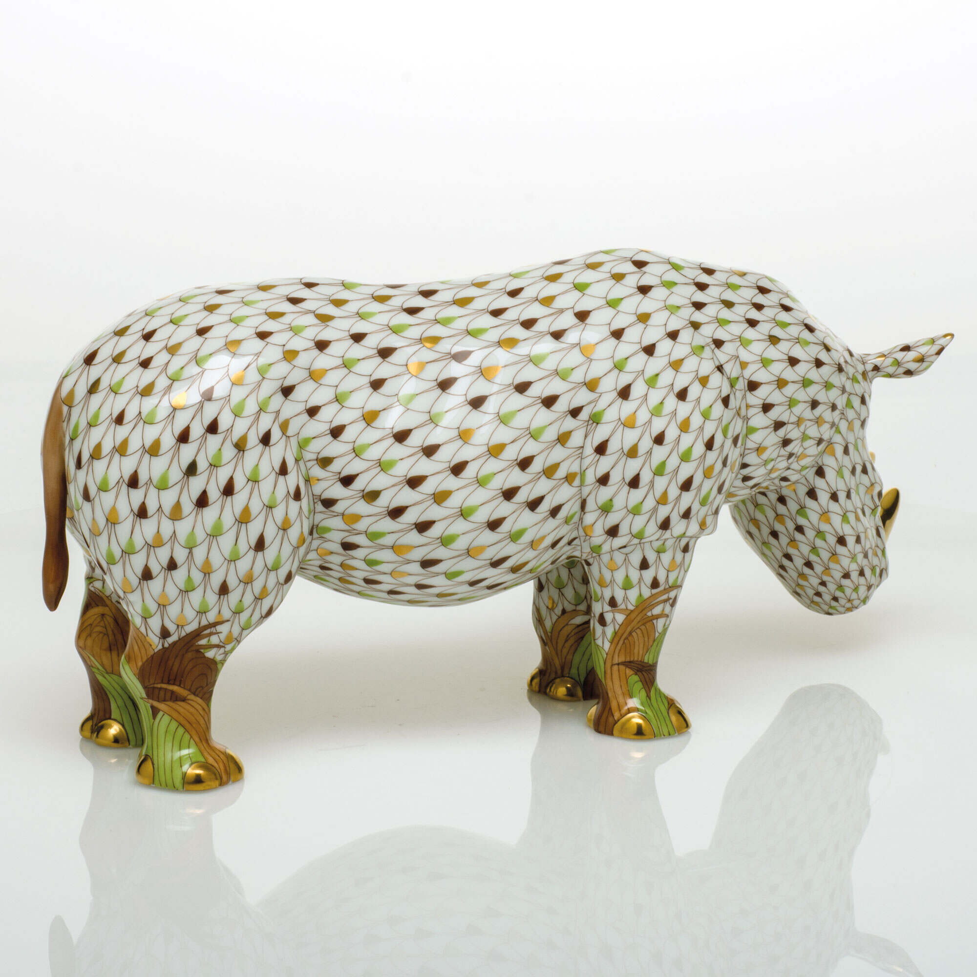 Herend Rhinoceros Figurine β additional view