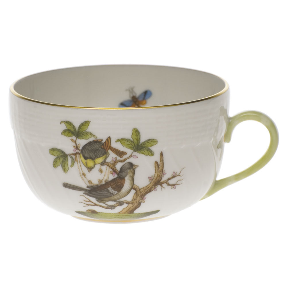 Hand-painted Herend Rothschild Bird Canton Cup Teacup in fine porcelain,, Motif 1, on a white background