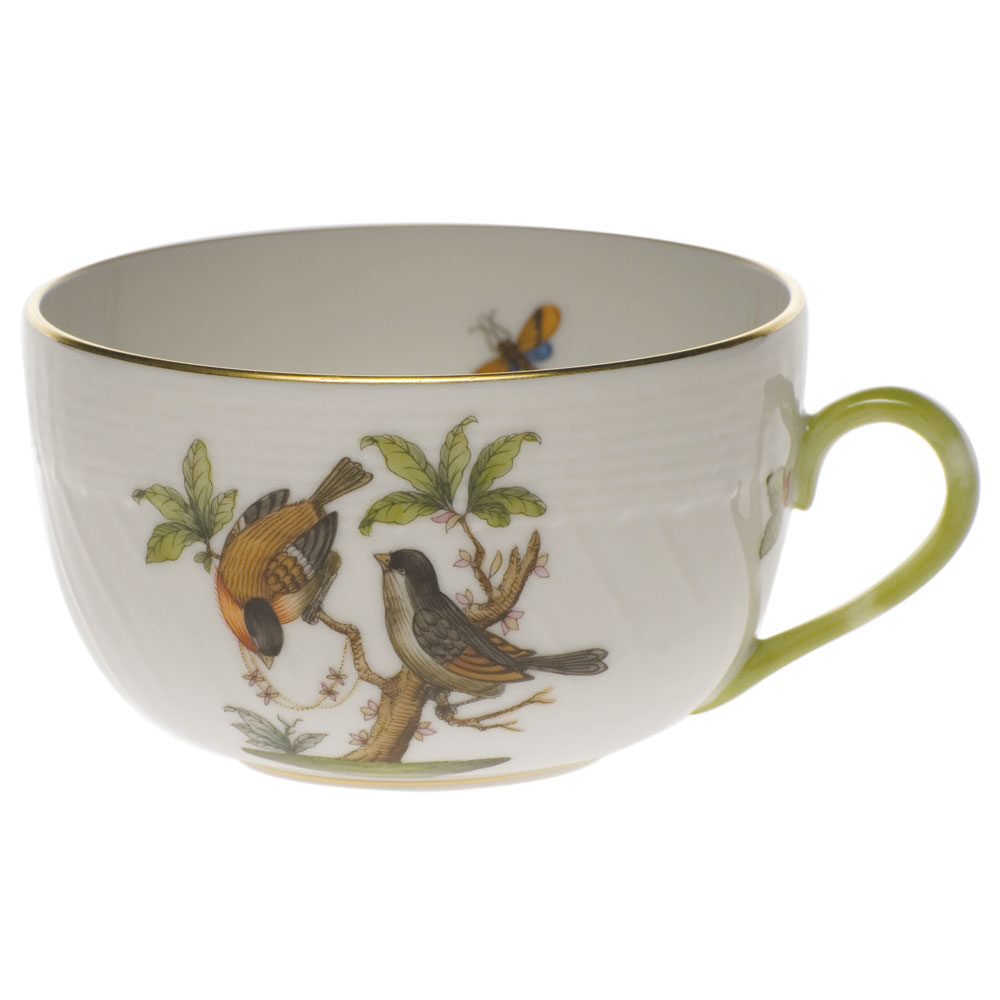 Hand-painted Herend Rothschild Bird Canton Cup Teacup in fine porcelain,, Motif 12, on a white background