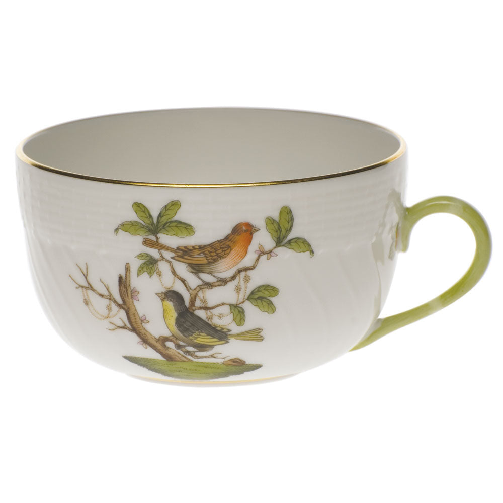 Hand-painted Herend Rothschild Bird Canton Cup Teacup in fine porcelain,, Motif 3, on a white background