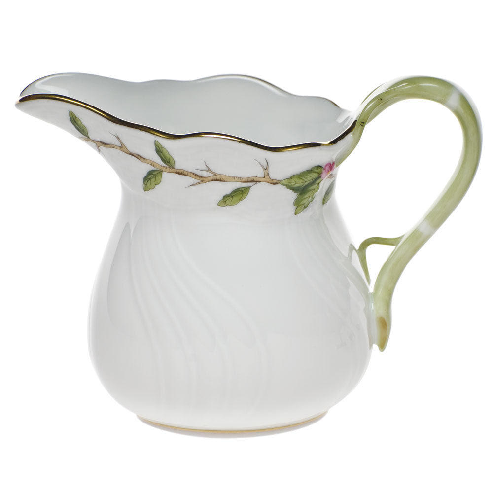 Hand-painted Herend Rothschild Garden Creamer in fine porcelain, (6 OZ) 3.5in H, on a white background