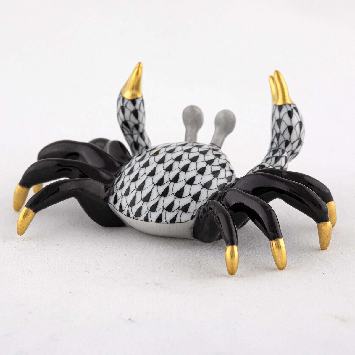 Herend Sand Crab Figurine – Black, alternate view